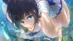 Water barefoot floating original characters