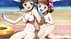 Water Beaches green eyes amami haruka bikini Hagiwara Yukiho