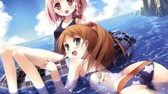 Water bikini green eyes