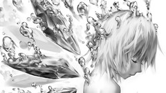 Water black and white white bubbles wings Fairies monochrome 