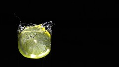 Water black black background Lemon Drop