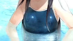 Water black hair original characters swimsuits