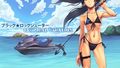 Water black rock shooter swimsuits