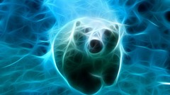 Water blue Animals Fractalius