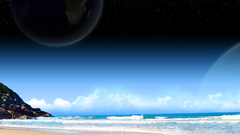 Water blue clouds Landscapes