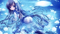 Water blue dress blue