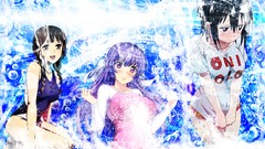 Water blue drop anime girls red data girl yanagi fuyumi Hydra 