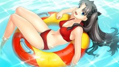 Water blue eyes fate stay night tohsaka rin fate series 