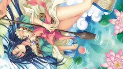 Water blue hair anime