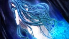 Water blue hair fantasy