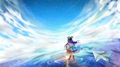 Water blue hair touhou hinanawi tenshi