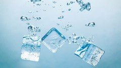 Water blue ice bubbles