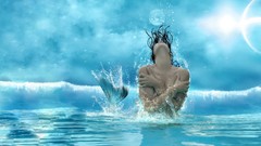 Water blue ocean woman wonder