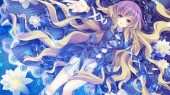 Water blue touhou dress