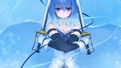 Water blue weapons bubbles underwater gloves Ribbons Swords 