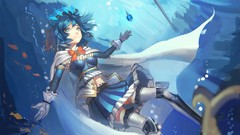 Water blue weapons fish armor underwater gloves Swords bows 