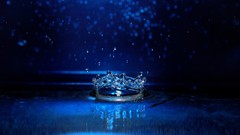 Water blue widescreen waves splashes