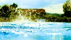 Water bokeh water drops