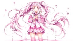 Water branches pink tie white background water drops skirts 