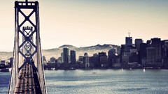 Water Bridges cities bay bridge skies cityscapes