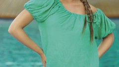 Water brunettes models bikini swimming pools Melissa Giraldo