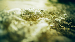 Water bubbles depth of