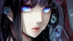 Water bubbles underwater long hair anime girls blue eyes 