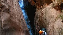 Water canyon Utah Mountaineer climbers cragsman