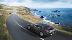 Water cars roads Porsche Panamera