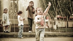 Water children playing
