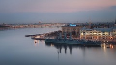 Water City Lights Russia Bridges reflections rivers cityscapes 