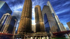 Water cityscapes Chicago urban