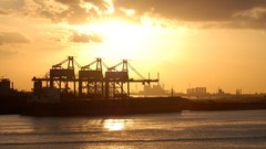 Water cityscapes industrial plants