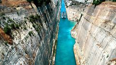Water cliffs Greece Corinth