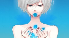 Water close-up blue vocaloid