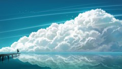 Water clouds Anime skyscapes