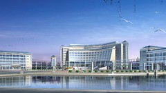 Water clouds architecture 3d buildings cities 3D renders 