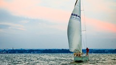 Water clouds Boats skies rafting scenic