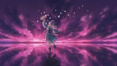 Water clouds Butterflies dress hats socks reflections bows fans 