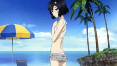 Water clouds gate Trap Shorts Beaches blush anime girls short 