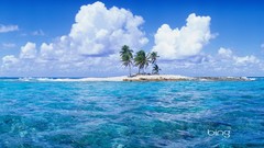 Water clouds Islands palm