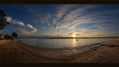 Water clouds nature sand