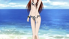 Water clouds ocean Anime anime girls makise kurisu steins gate 