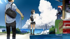 Water clouds ocean ice Plants Anime Bags long hair anime girls 