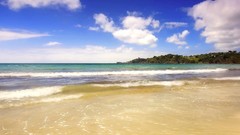 Water clouds sand waves