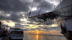 Water clouds ships HDR