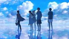 Water clouds summer sky Anime dress anime girls pocky anime boys
