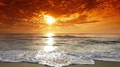 Water clouds sun sand