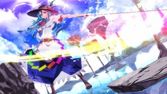 Water clouds weapons Dragons hats red eyes Ribbons Swords blue 