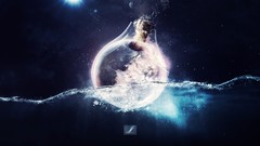 Water design abstract lightbulb lacza